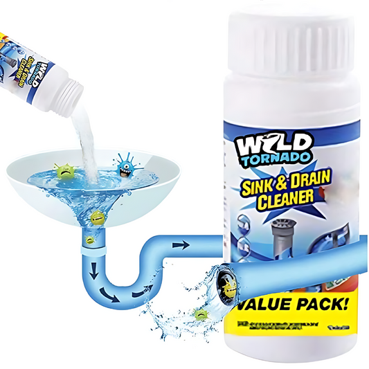 WILD TORNADO CONCENTRADO🔥DE 300 GRAMOS !!! – Limpiador Potente para Drenajes y Fregaderos 🚿+ ENVIO GRATIS🔥😱